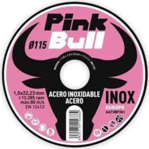 DISCO ABR. INOX 115x1 PINK BULL (MUSSOL) (PB1151)