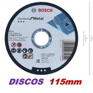 DISCO 115x1x22.23mm CORTE RECTO INOX BOSCH